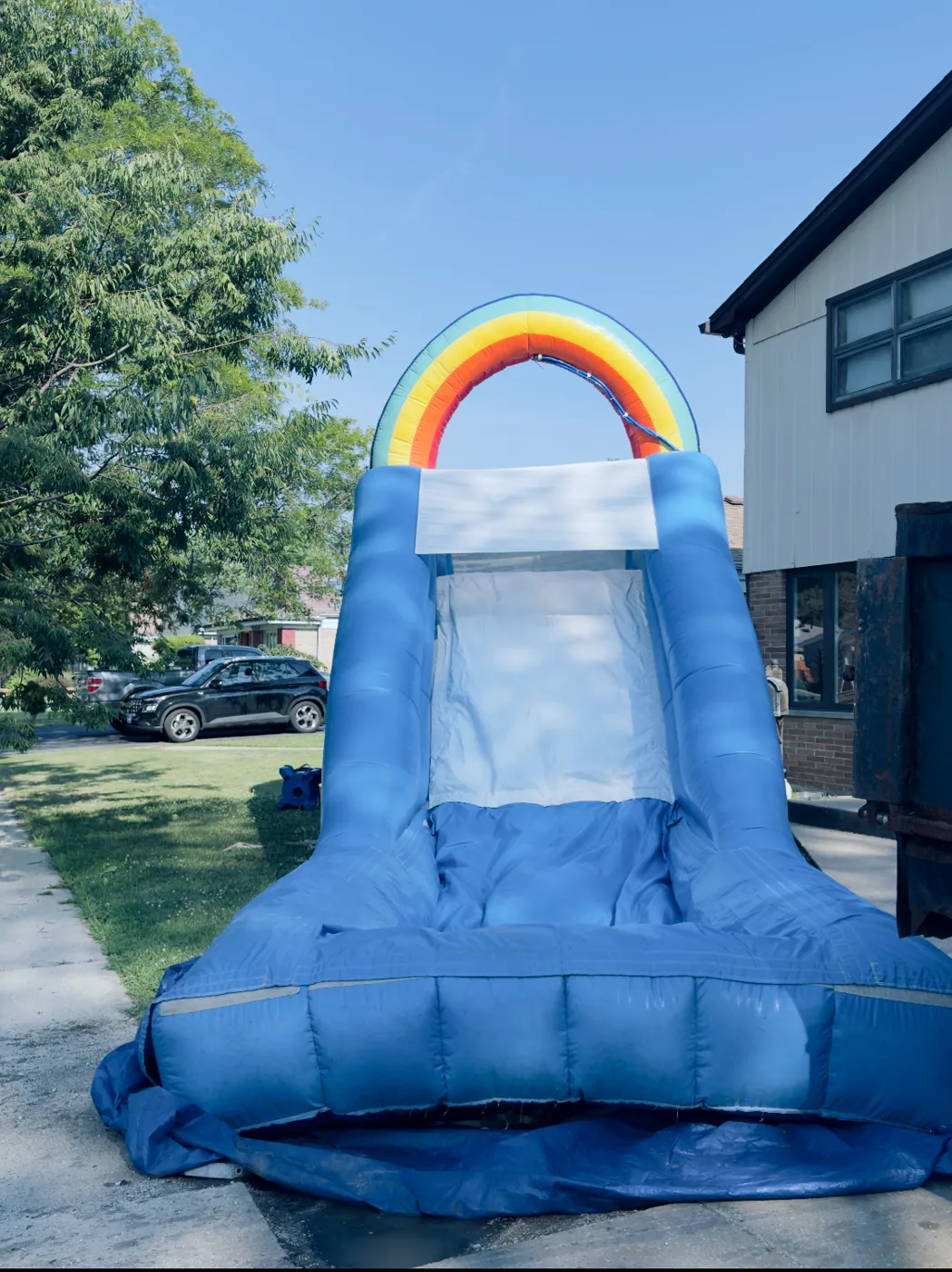 18ft Waterslide With Pool Rainbow Themed Rental