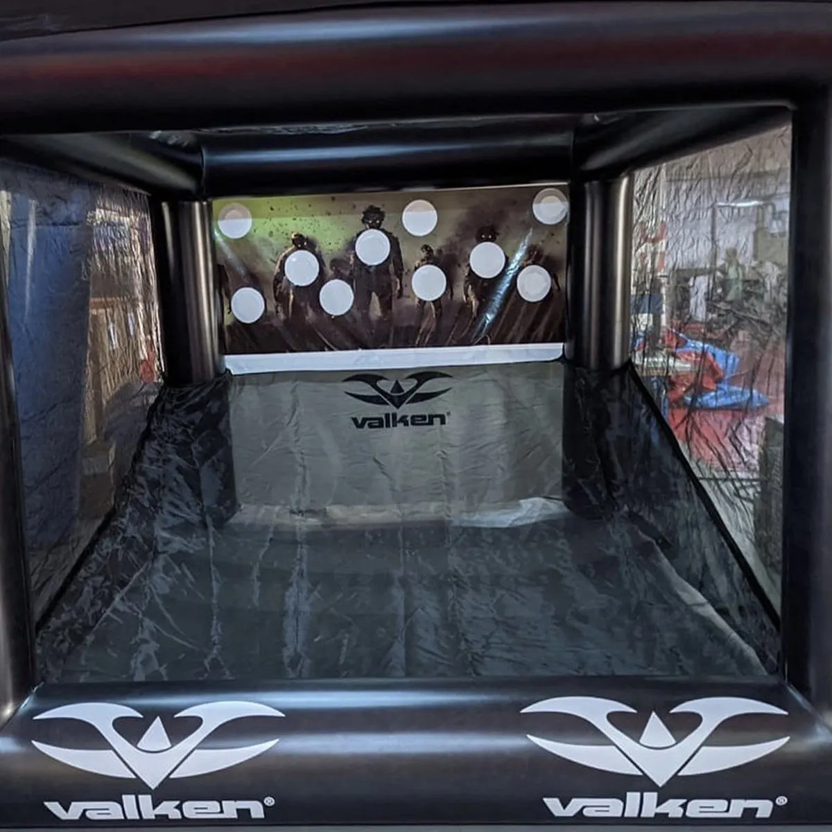 Inflatable gellyball shooting gallery